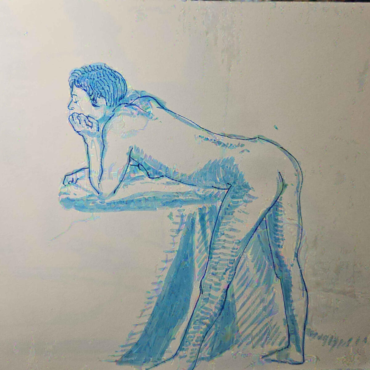 Habit, ink, watercolor, etc.