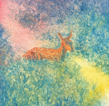 Deer Walks Series, 2025, Watercolor