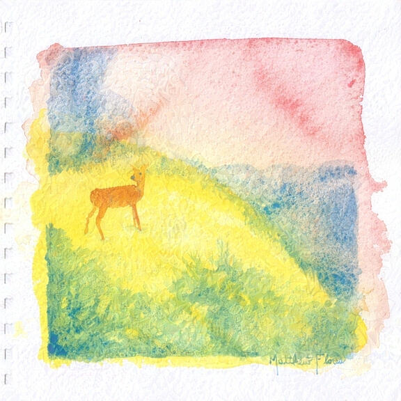 More Horizons, 2025-12-04, watercolor on watercolor paper, 8x8"