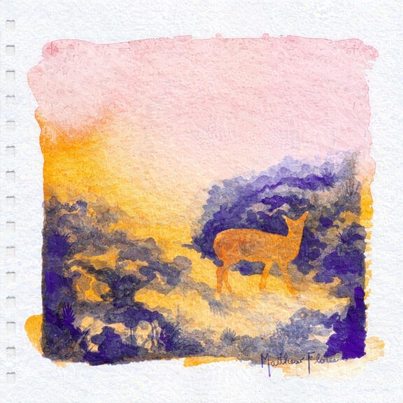 Worth the Effort, 2026-01-08, watercolor on watercolor paper, 8x8"